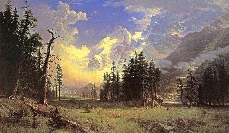 Albert Bierstadt The_Morteratsch_Glacier_Upper_Engadine_Valley_Pontresina Norge oil painting art